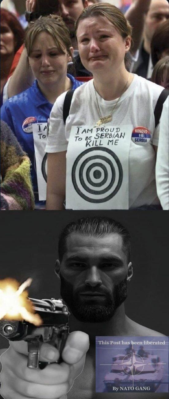 I AM PROUD TO BE SERBIAN KILL ME. KOSOVO IS SERBIA. This Post has been liberated by NATO GANG.