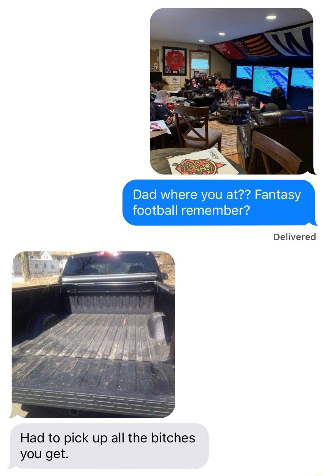 Delivered Had to pick up all the bitches you get