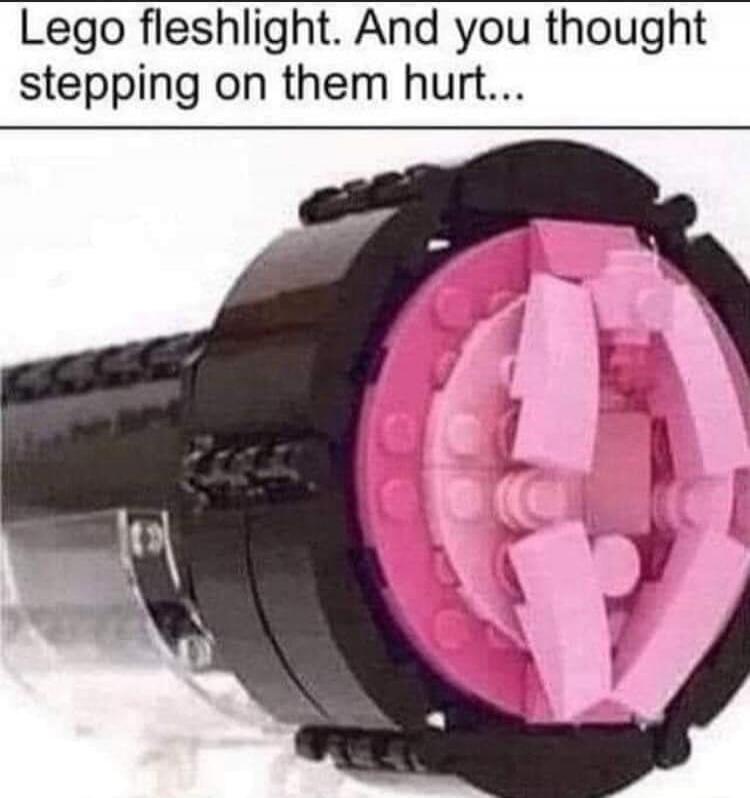 Lego fleshlight. And you thought stepping on them hurt...