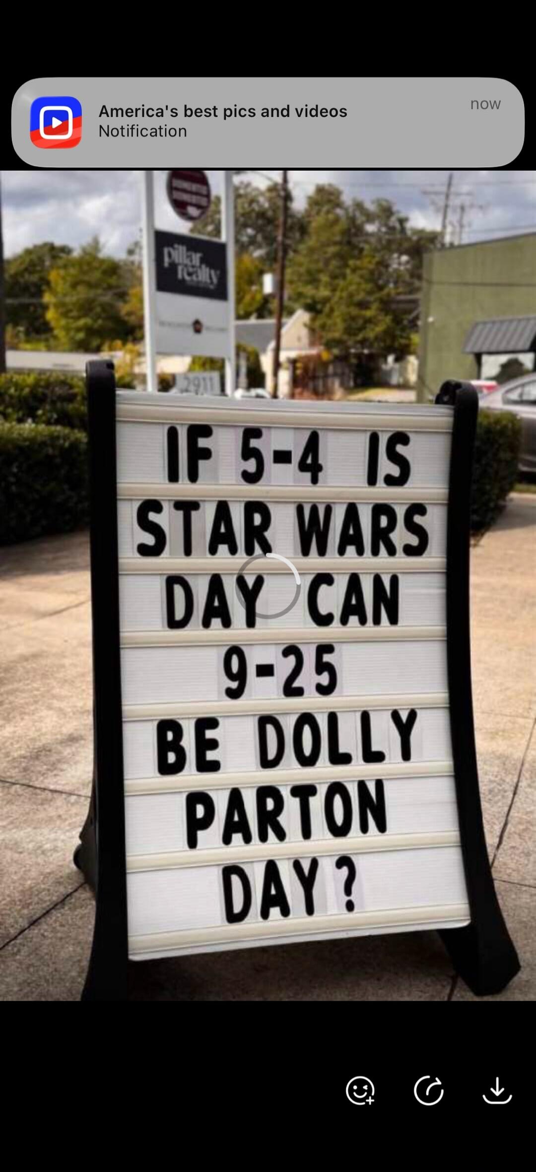 IF 5-4 IS STAR WARS DAY CAN 9-25 BE DOLLY PARTON DAY?