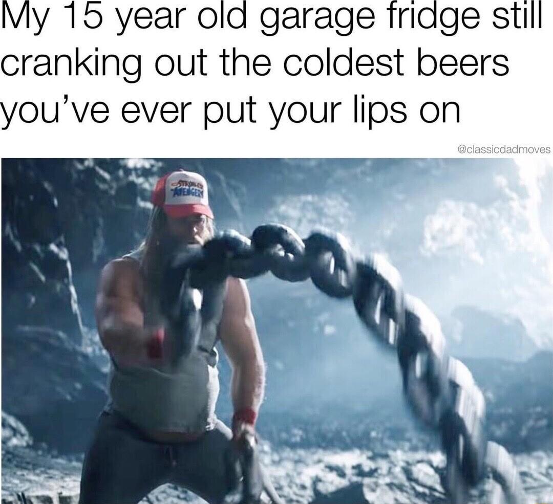 My 15 year old garage friage still cranking out the coldest beers youve ever put your lips on