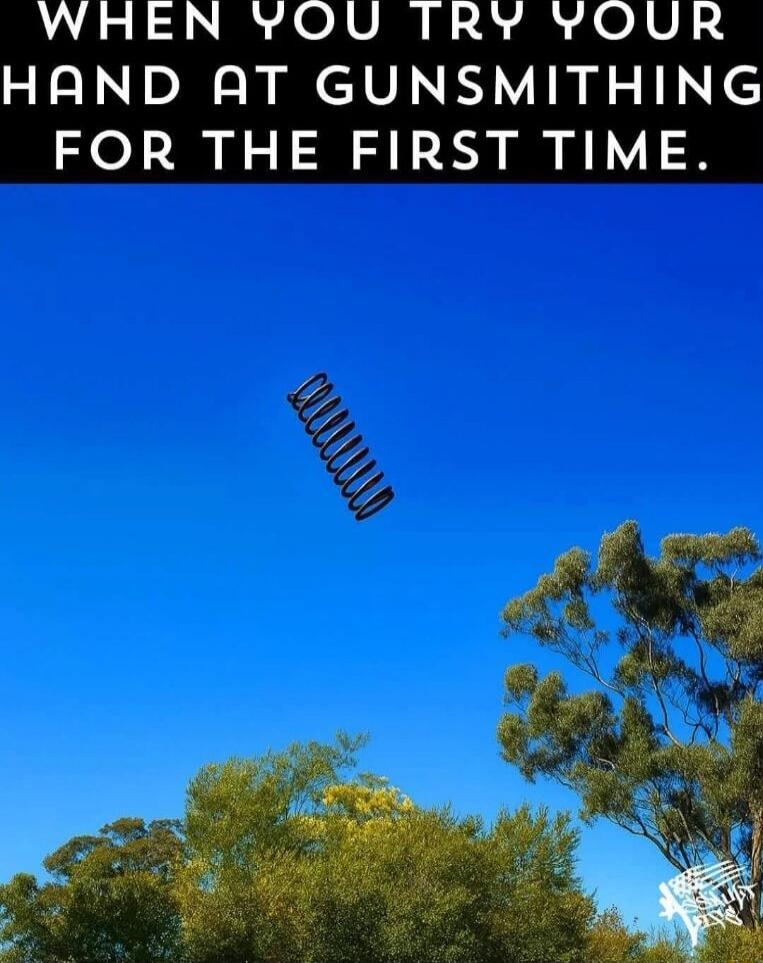 WHEN YOU TRY YOUR HAND AT GUNSMITHING FOR THE FIRST TIME.