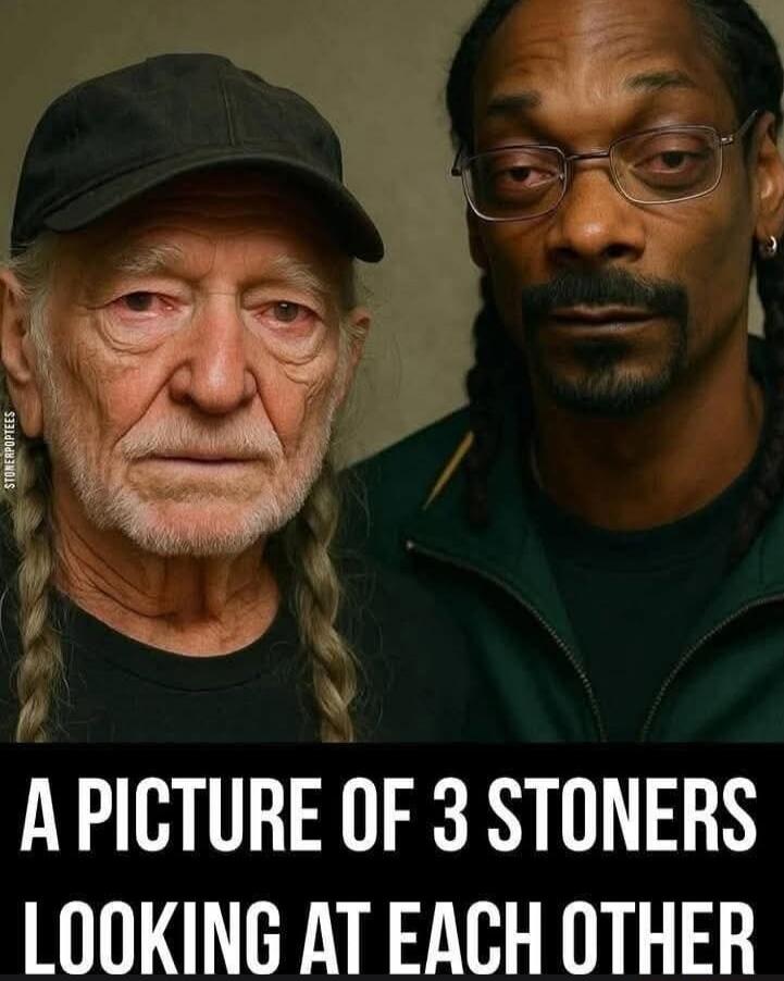 A PICTURE OF 3 STONERS LOOKING AT EACH OTHER