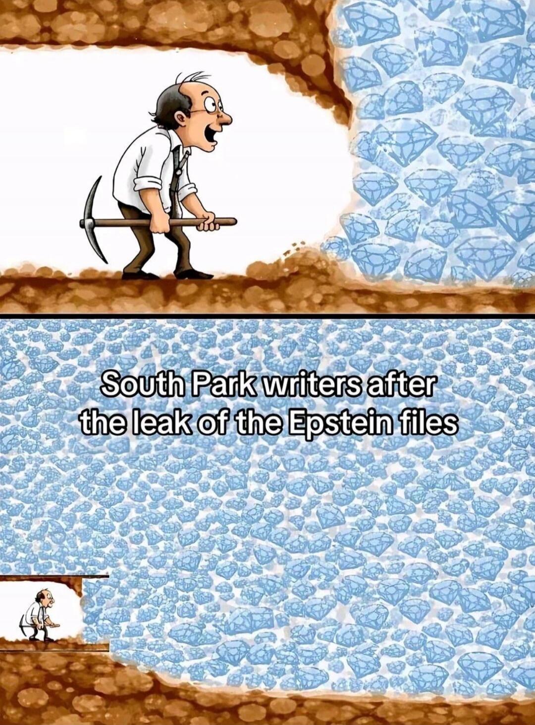 South Park writers after the leak of the Epstein files