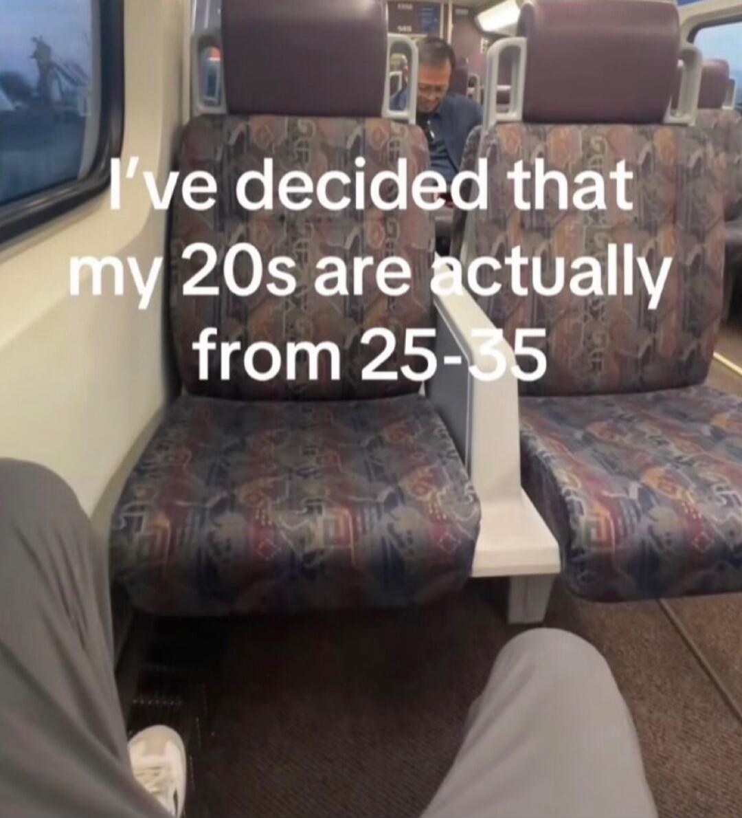 I've decided that my 20s are actually from 25-35