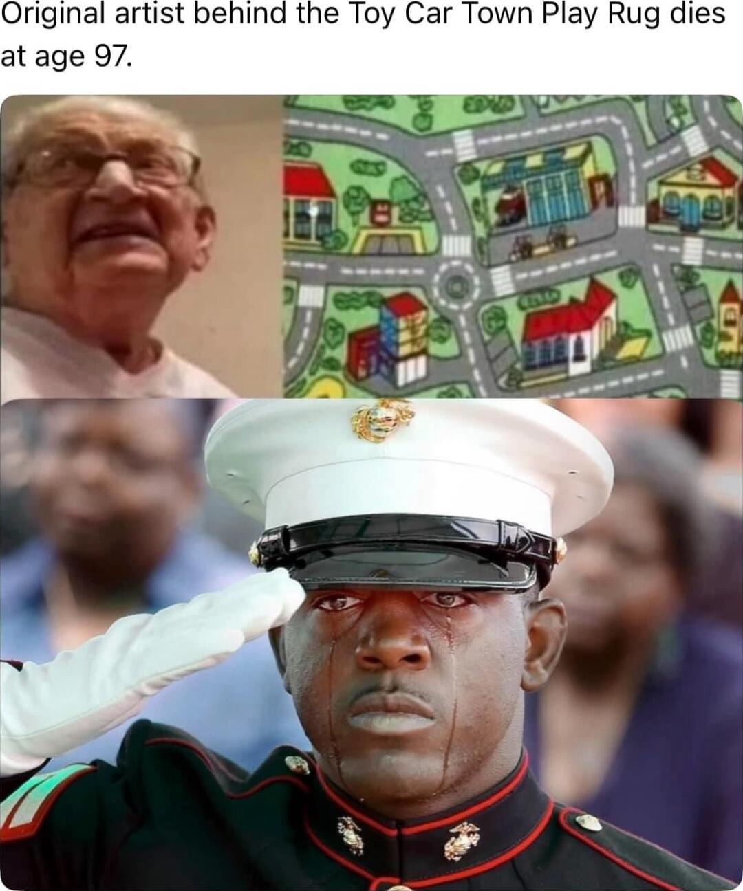 Original artist behind the Toy Car Town Play Rug at age 97