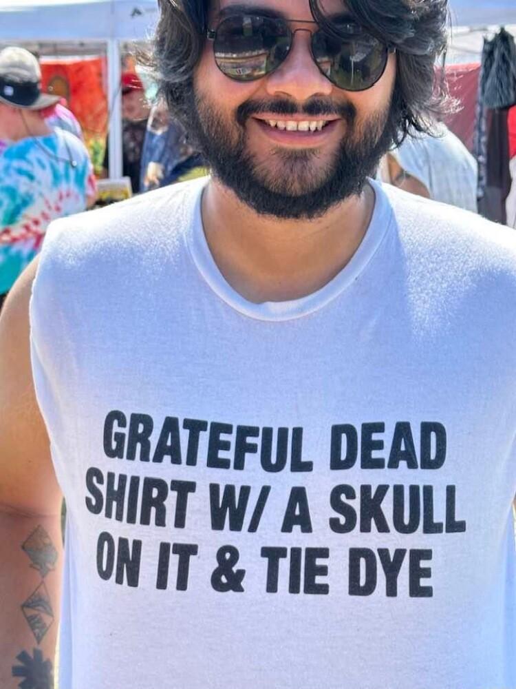 GRATEFyL DEAD SHIRT W A SKULL ON IT TIE DYE