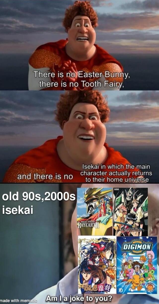 here is neYEaster Bny there is no Tooth Fairy Isekai in which themain LEE G EY returns ELIQCICRER R rvcs home univse old 90s2000s isekai