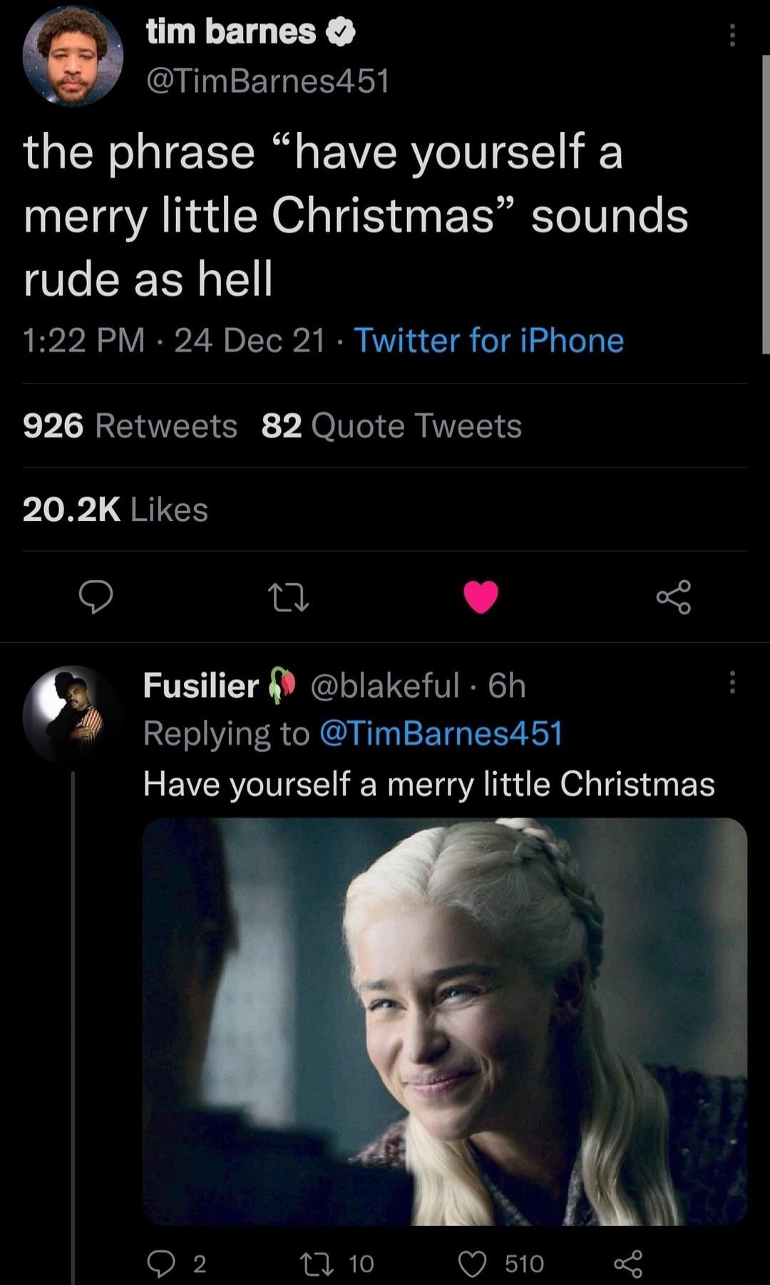 the phrase “have yourself a merry little Christmas” sounds rude as hell

Have yourself a merry little Christmas