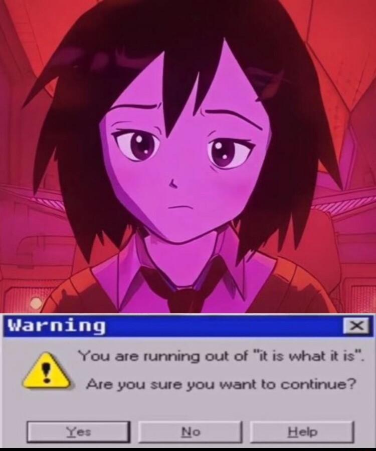 Warning 1 are running out of it is what it Are u want tc