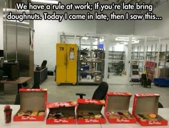 We have ol rule atwork I youre late bring STodaylcameinlate thenIsaw this