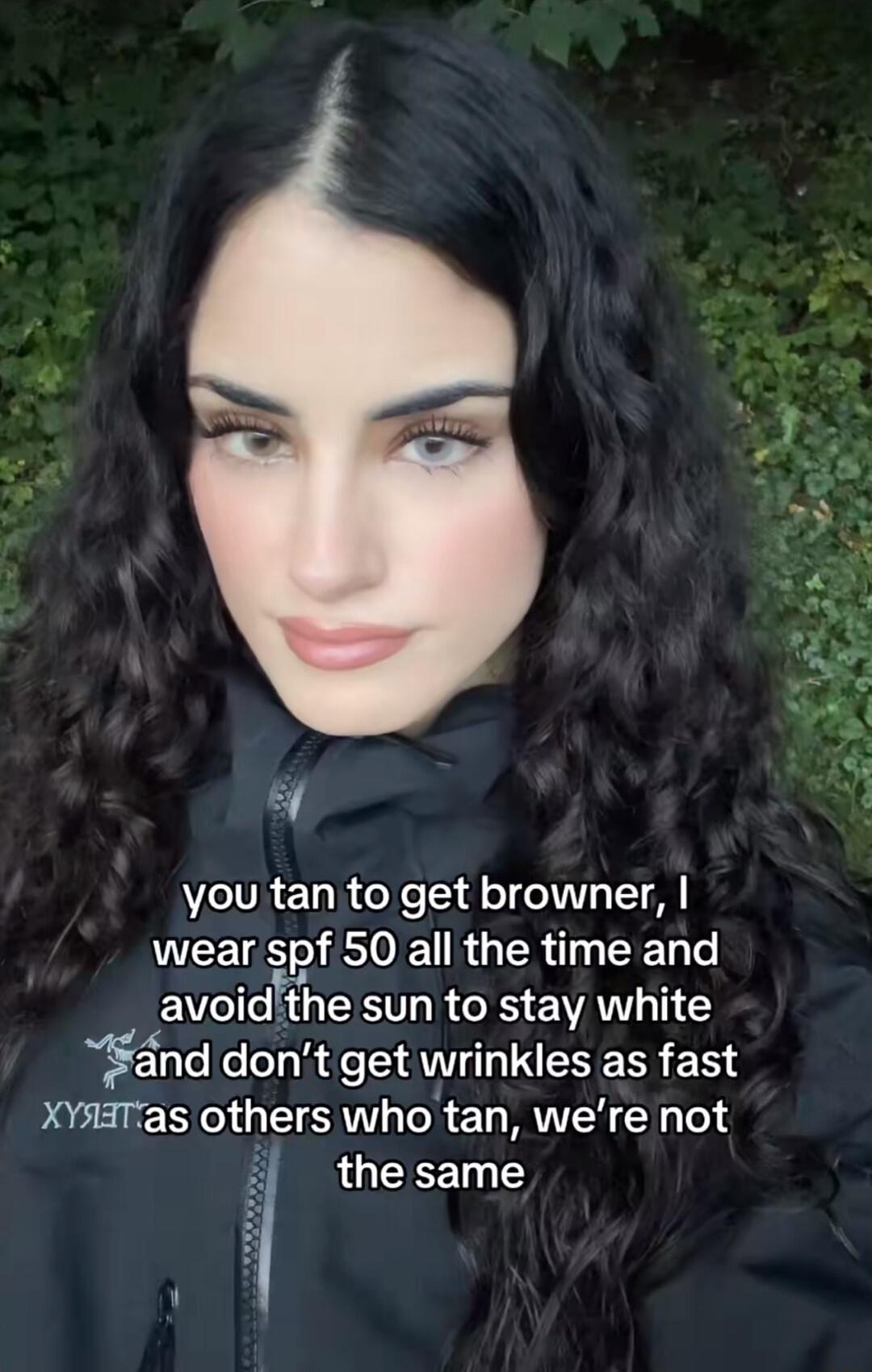 2 2 you tan to get browner wear spf 50 all the time and avoid_the Sy RS EVATTL T fgnd dont get wrinkles as fast XYsTias others who tan were not thesame