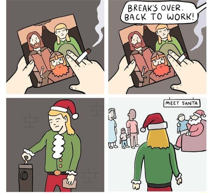 BREAKS OVER BACK TO WORK