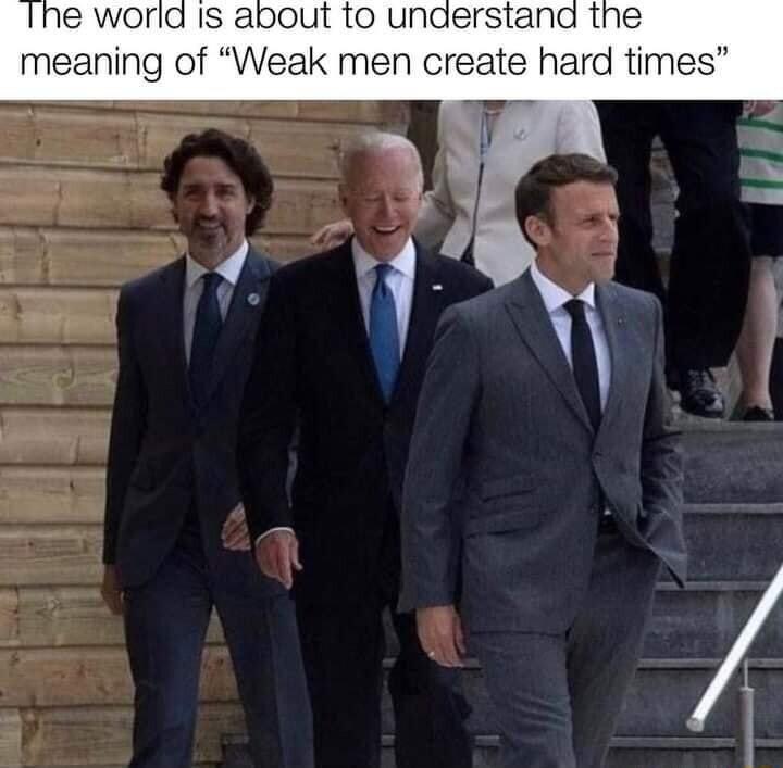 Is apbout to understand the meaning of Weak men create hard times