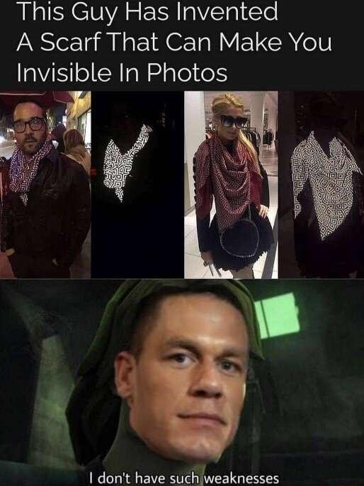 This Guy Has Invented A Scarf That Can Make You Invisible In Photos j dont have suchfweaknesses