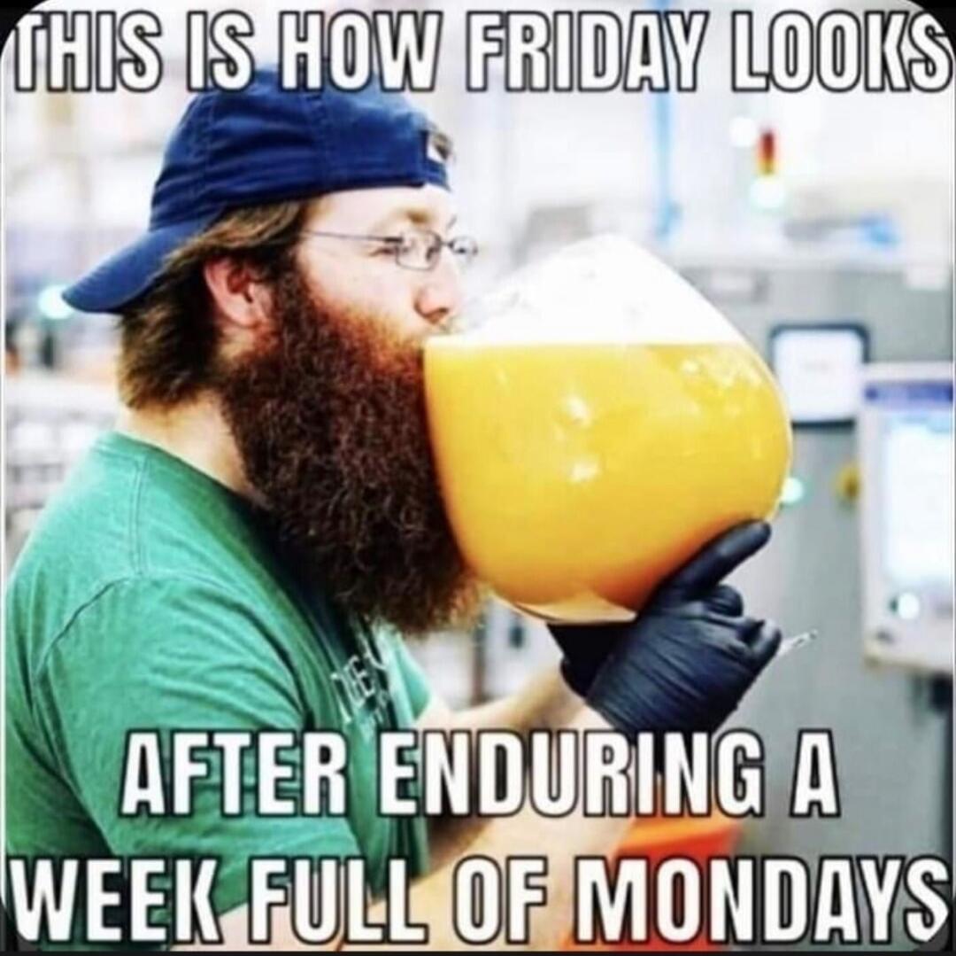 THIS IS HOW FRIDAY LOOKS AFTER ENDURING A WEEK FULL OF MONDAYS