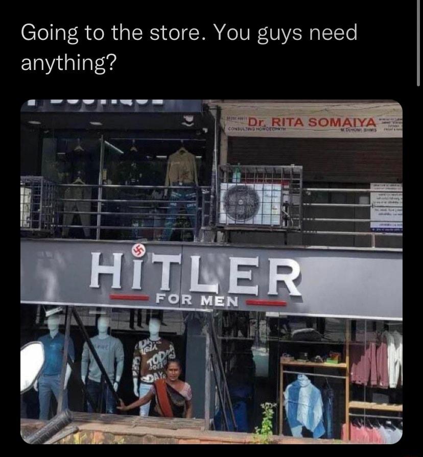 Going to the store You guys need Elaatallat d