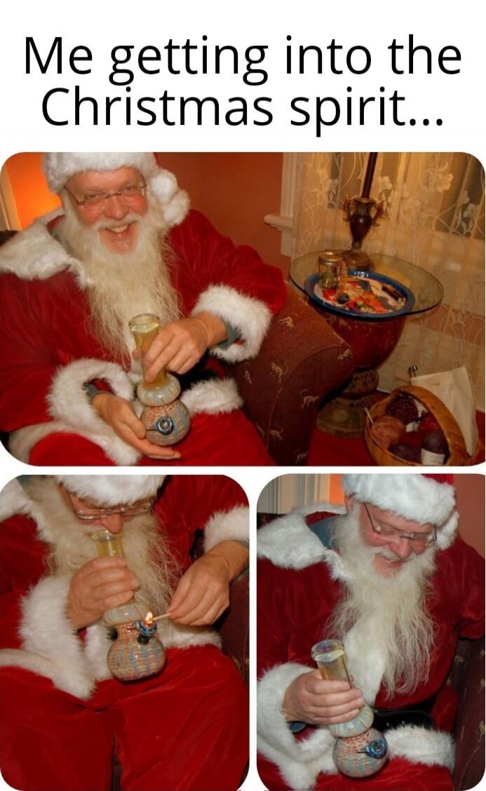 Me getting into the Christmas spirit...