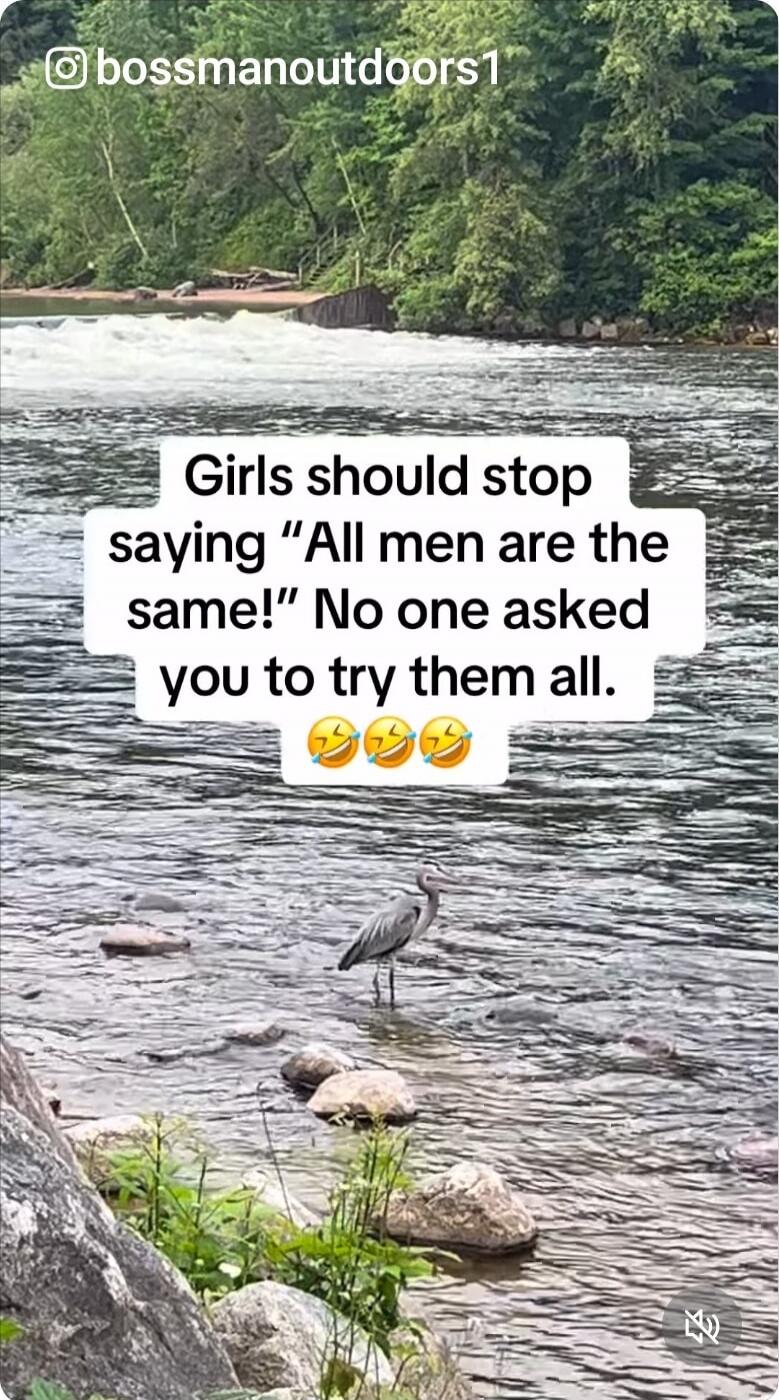 Girls should stop saying “All men are the same!” No one asked you to try them all. 😂😂😂