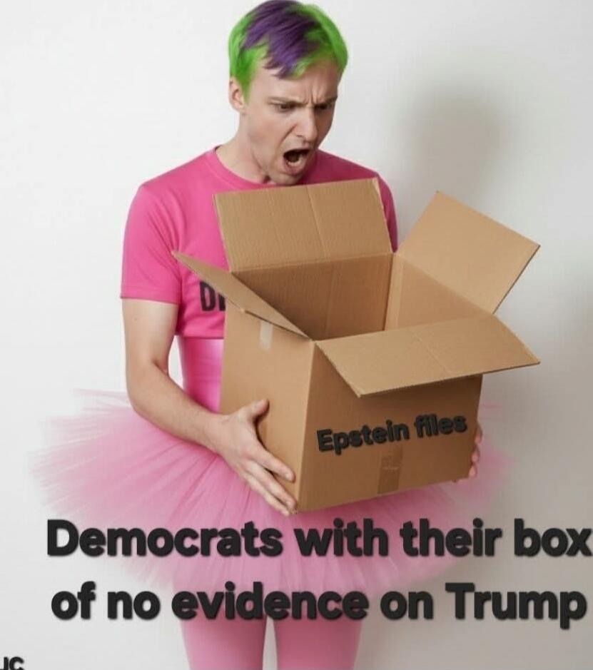 Democrats with their box of no evidence on Trump
Epstein files