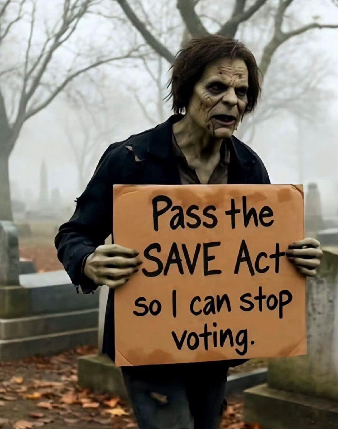 Pass the SAVE Act so I can stop voting.