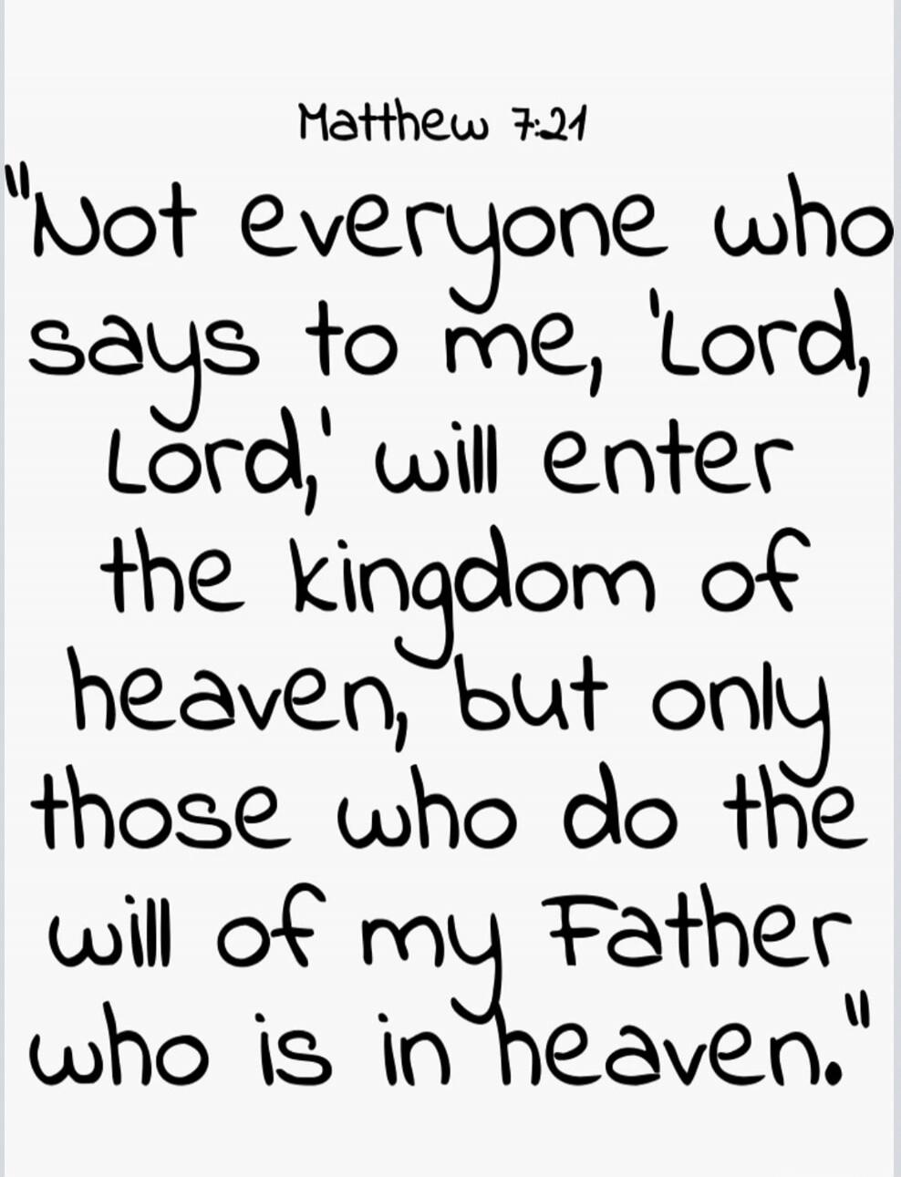 Matthew 7:21 