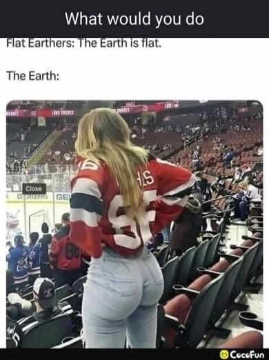 What would you do Flat Earthers: The Earth is flat. The Earth: