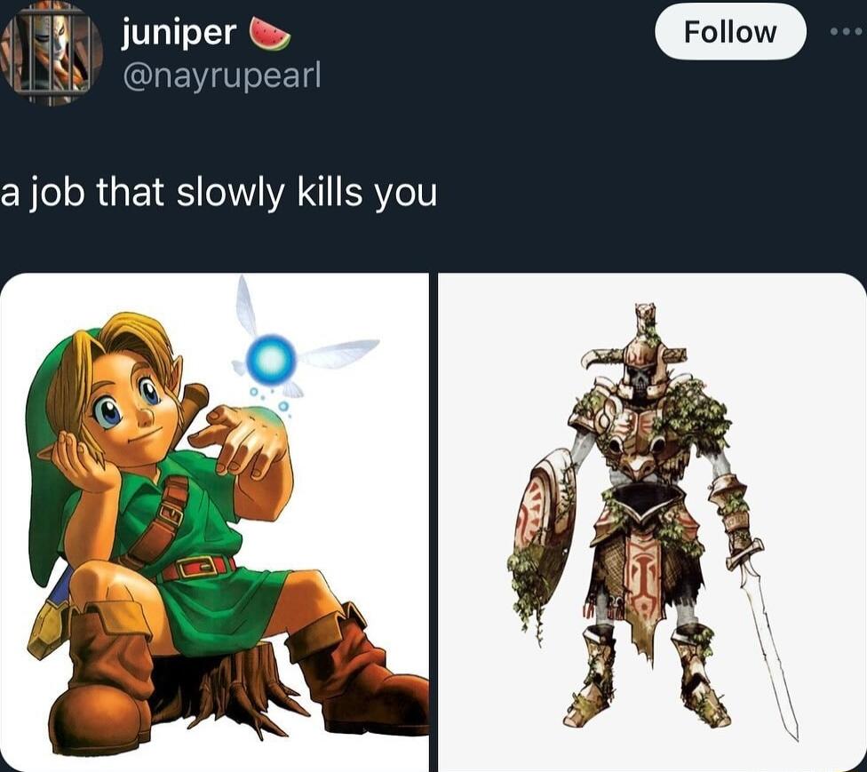 B uniper nayrupearl a job that slowly kills you