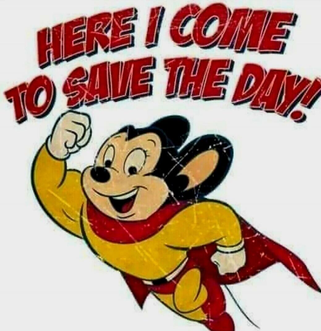 HERE I COME TO SAVE THE DAY!