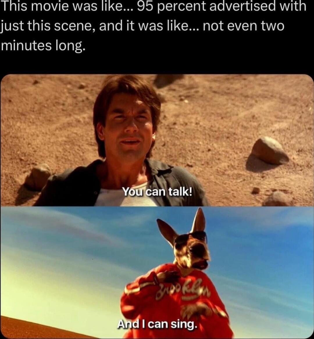 percent advertised witl just this scene and it was like not even two