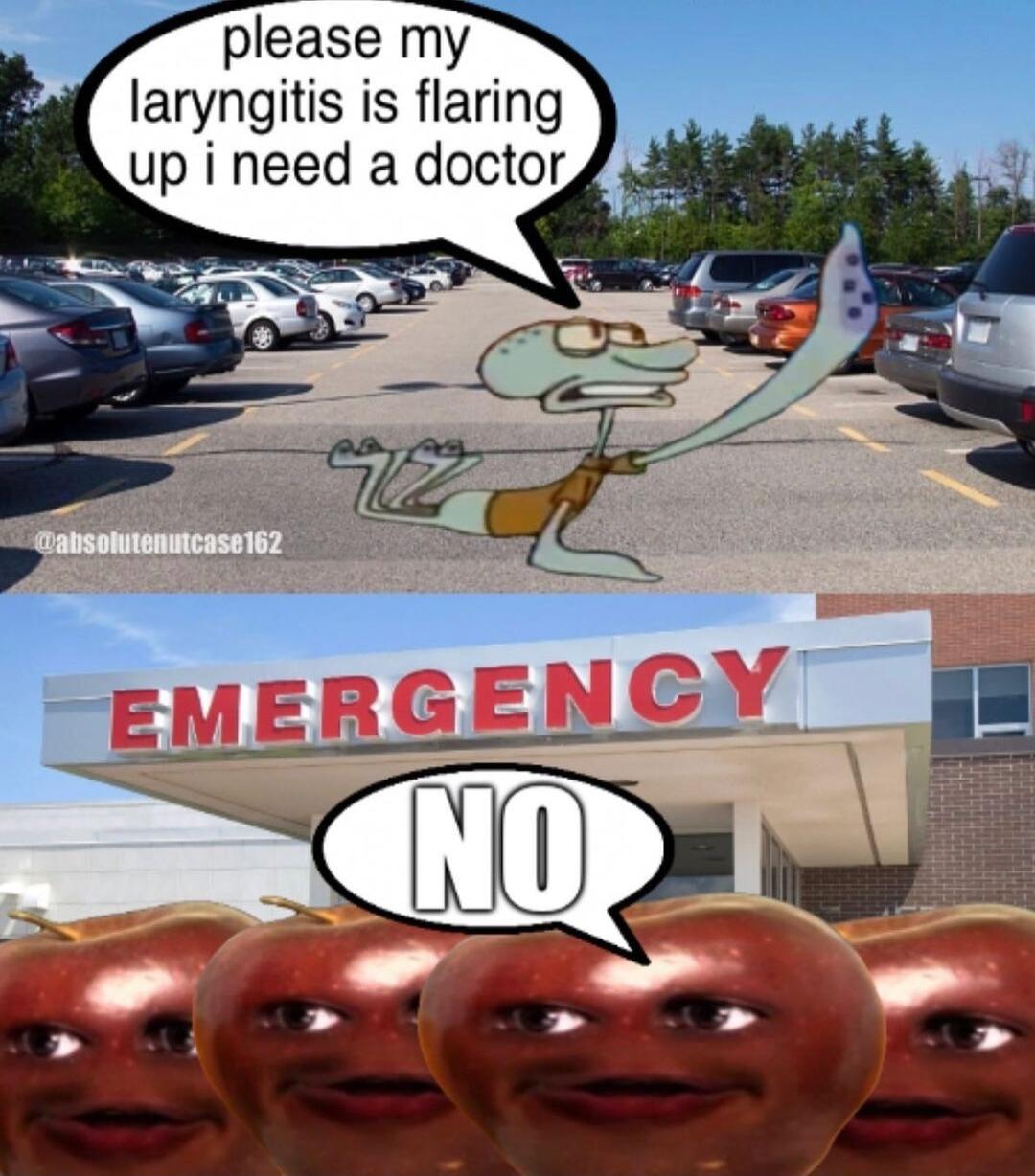 7 please my laryngitis is flaring up i need a doctor