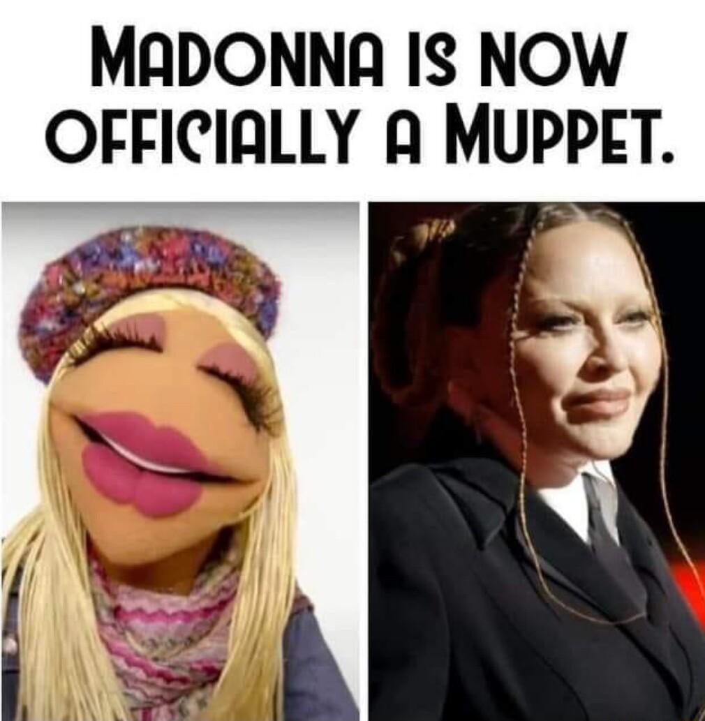 MADONNA IS NOW OFFICIALLY A MUPPET