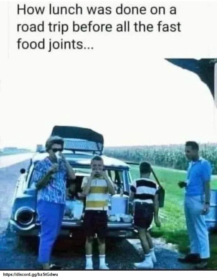 How lunch was done on a road trip before all the fast food joints pscidiscardggbzStGdwu