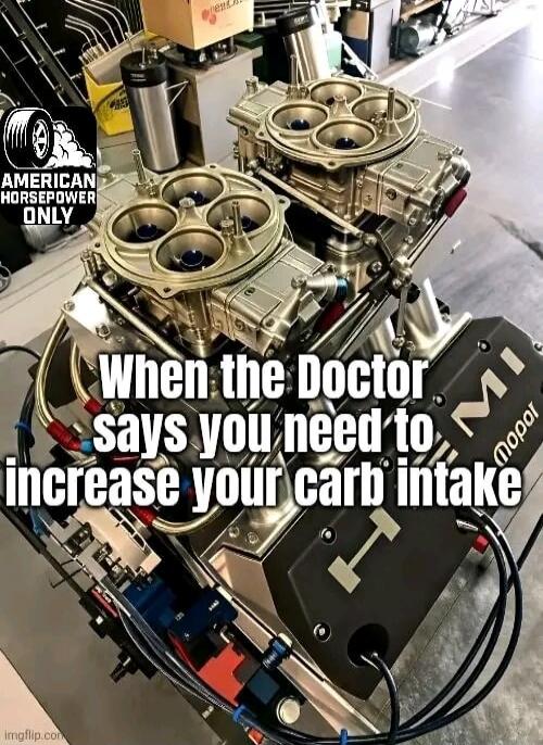 When the Doctor says you need to increase your carb' intake