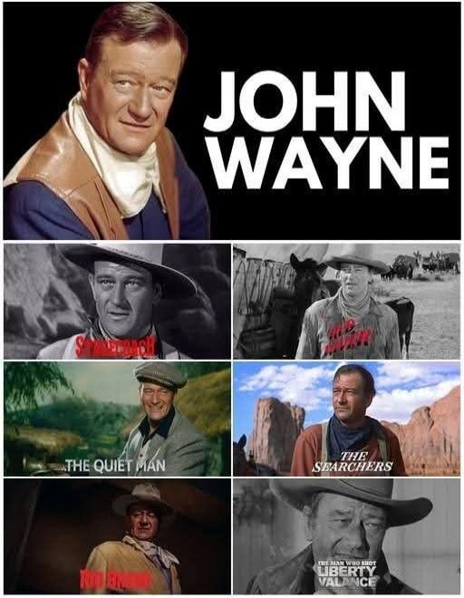 JOHN WAYNE STAGECOACH RED RIVER THE QUIET MAN THE SEARCHERS TRUE GRIT THE MAN WHO SHOT LIBERTY VALANCE