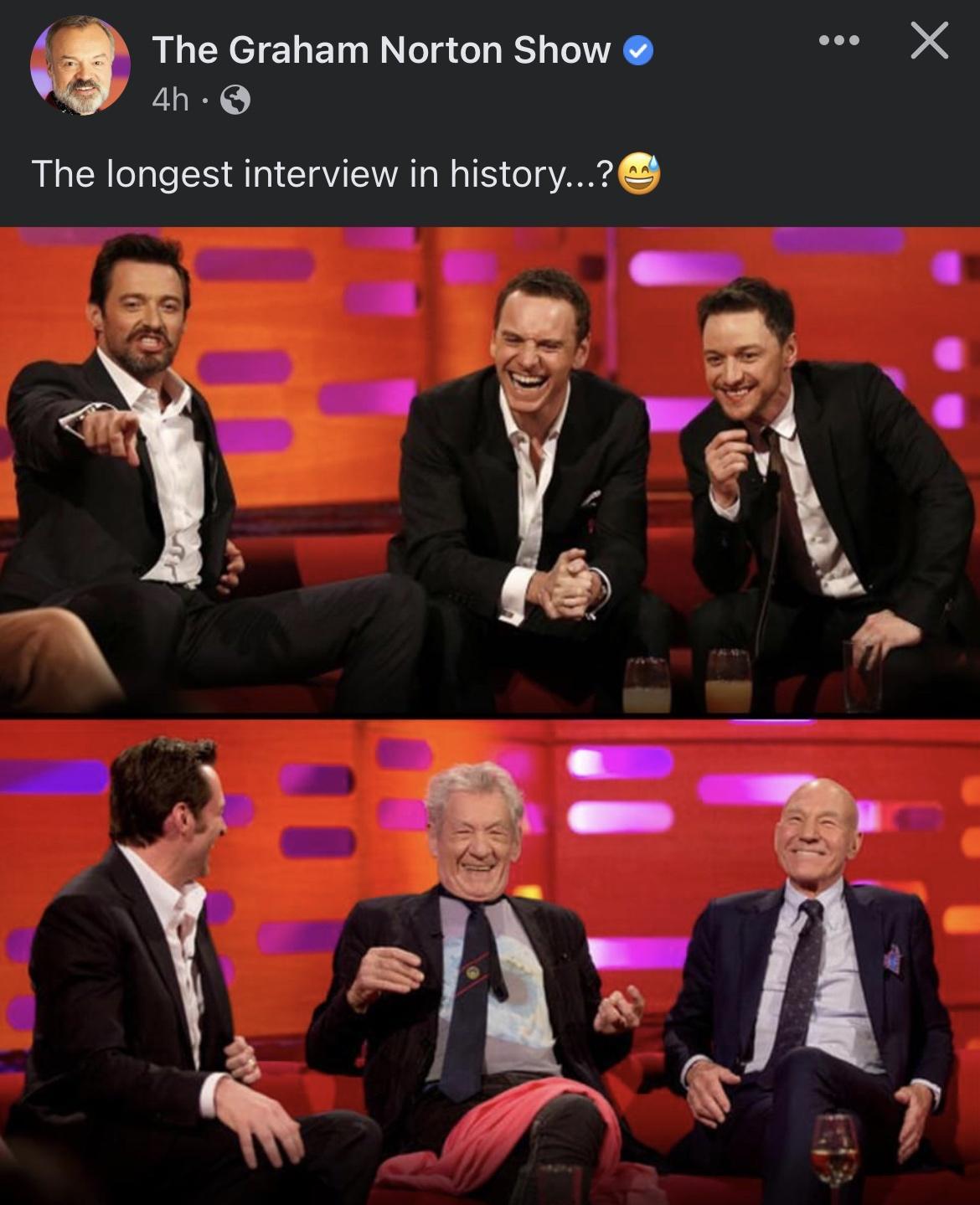 The Graham Norton Show oo y 4h Q The longest interview in history