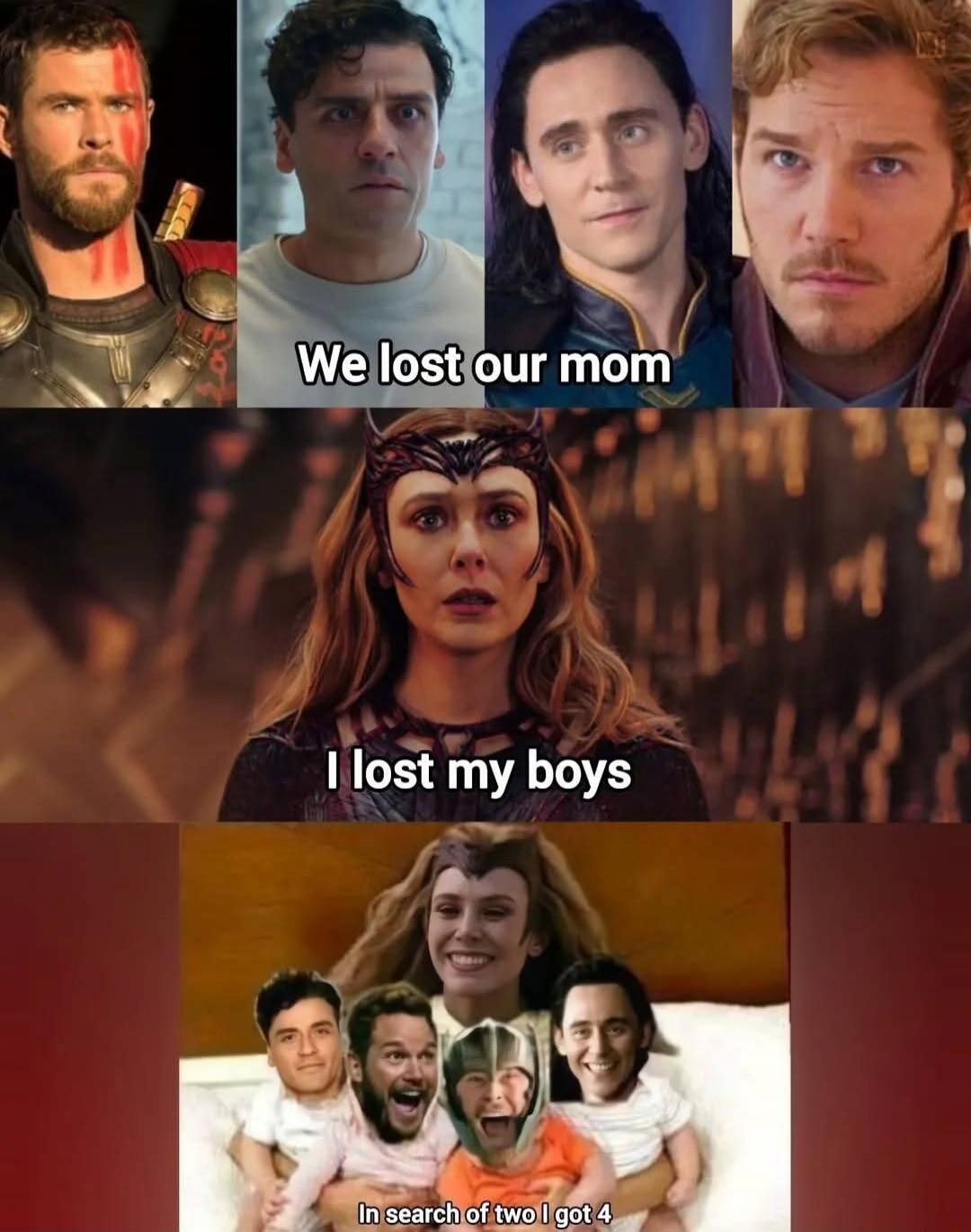 We lost our mom
I lost my boys
In search of two I got 4