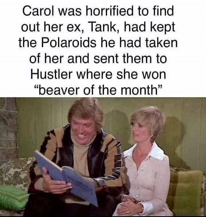 Carol was horrified to find out her ex, Tank, had kept the Polaroids he had taken of her and sent them to Hustler where she won 