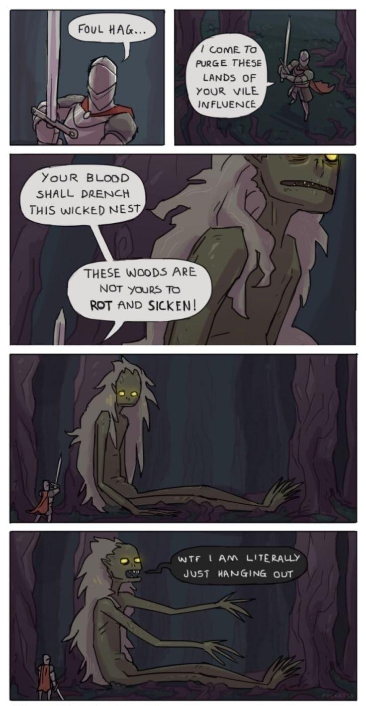 1 Come To PRGE THESE LANDS OF YOUR VILE INFLUENCE YoLR BLOOD SHALL DRENCH THIS WICKED NEST THESE WOODS ARE NOT youRs To ROT AND SICKENL WTF L AM LITERAUY JUST HANGING ouT