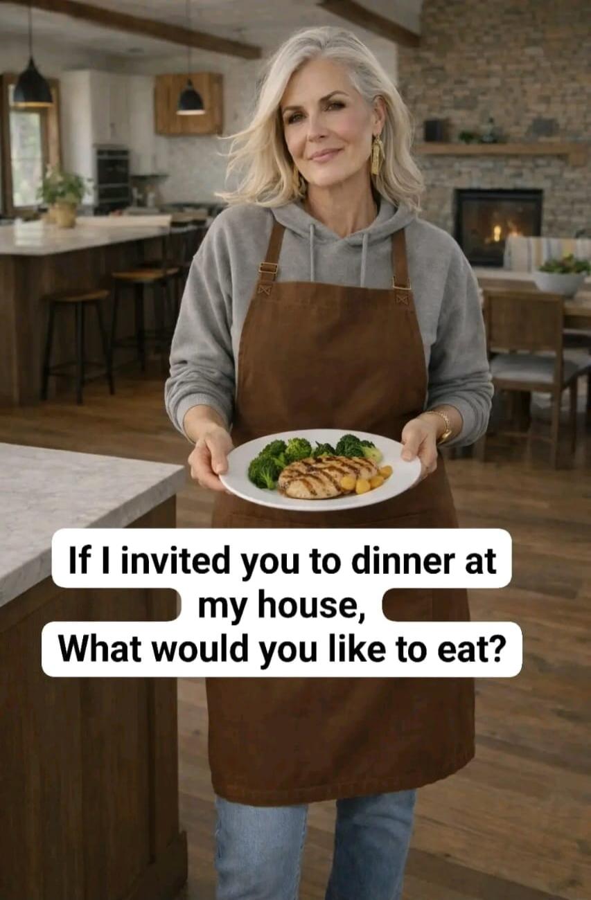 If I invited you to dinner at my house, What would you like to eat?