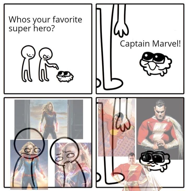 Whos your favorite super hero Captain Marvel