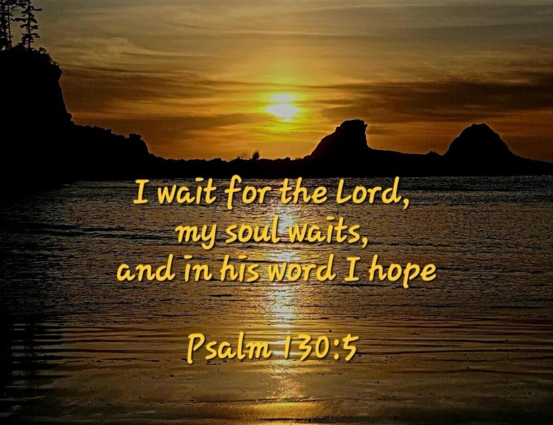 I wait for the Lord, my soul waits, and in his word I hope Psalm 130:5