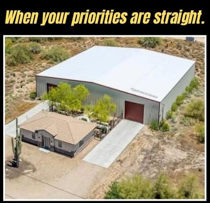When your priorities are straight.