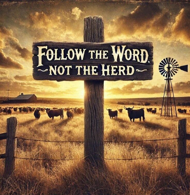 FOLLOW THE WORD NOT THE HERD
