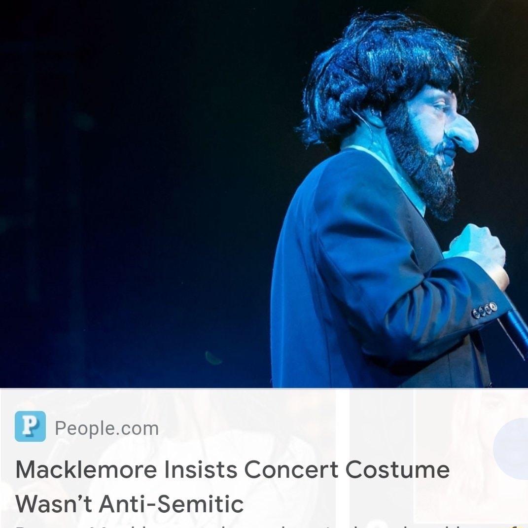 Peoplecom Macklemore Insists Concert Costume Wasnt Anti Semitic