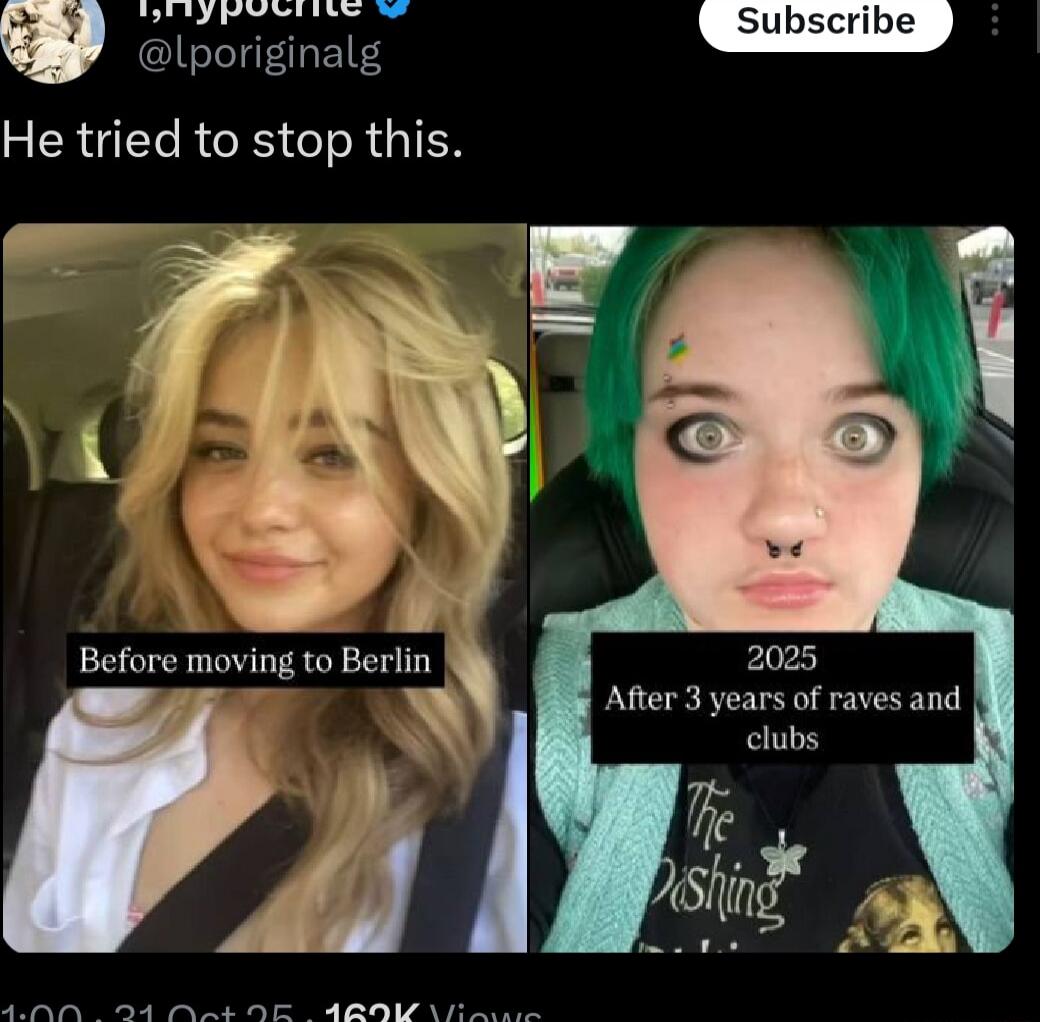 He tried to stop this. Before moving to Berlin After 3 years of raves and clubs