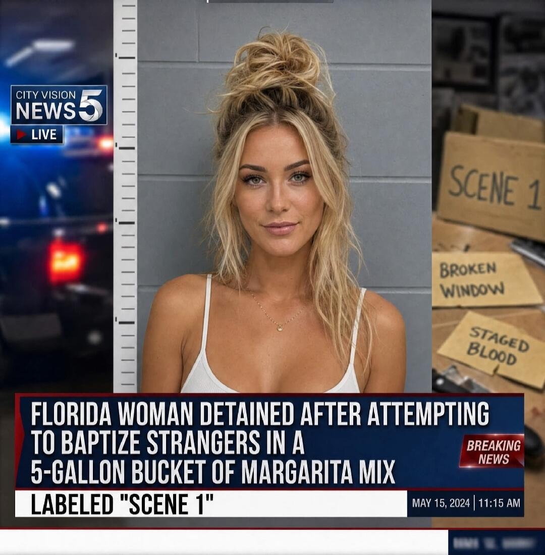 CITY VISION NEWS 5 LIVE FLORIDA WOMAN DETAINED AFTER ATTEMPTING TO BAPTIZE STRANGERS IN A 5-GALLON BUCKET OF MARGARITA MIX LABELED 