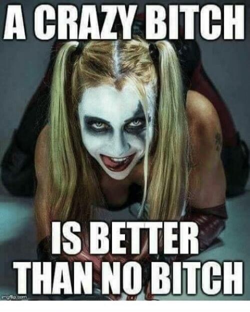 A CRAZY BITCH IS BETTER THAN NO BITCH