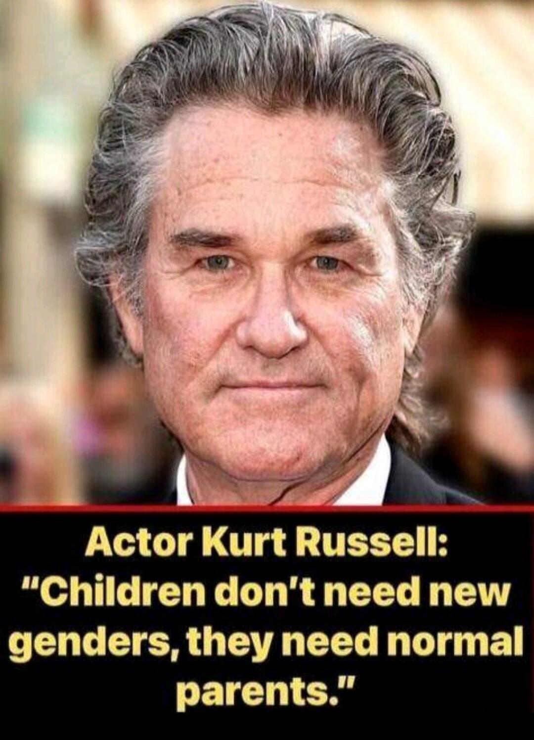 Actor Kurt Russell: 
