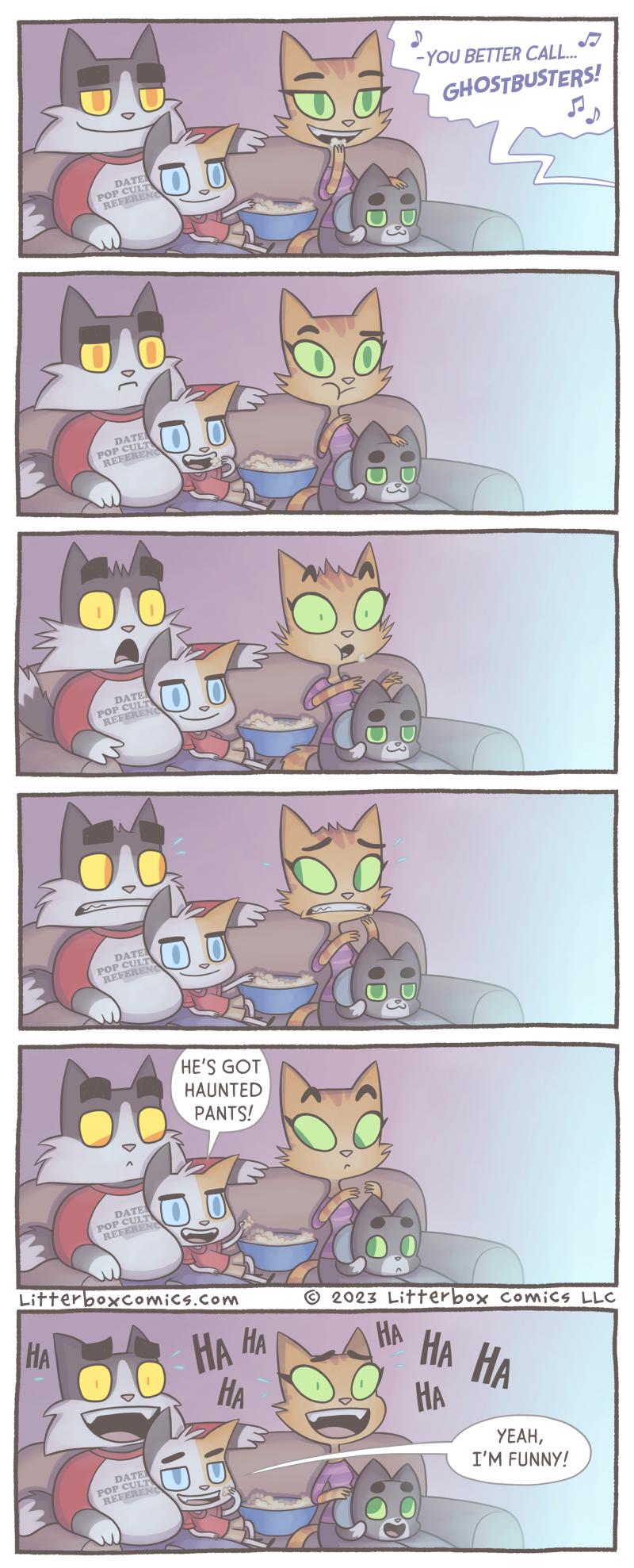 youBETERCALL GHOSTBUSTERS g y HES GOT HAUNTED PANTS